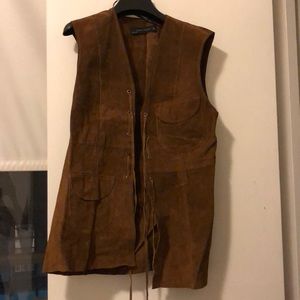 XS 100% Leather Zara Vest